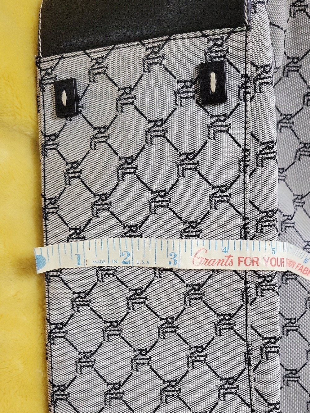Lauren Ralph Lauren Black and White Patterned Tote - Picture 10 of 10